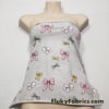 Assorted Bows Print on Light Gray Lightweight Cotton Spandex Jersey Fabric