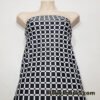 Monochrome Grid Squares 4-Way Stretch Nylon Spandex Fabric