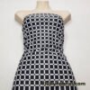 Monochrome Grid Squares 4-Way Stretch Nylon Spandex Fabric