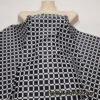 Monochrome Grid Squares 4-Way Stretch Nylon Spandex Fabric