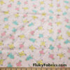 Clowns and Confetti on Pink 100% Cotton Flannel Fabric at flukyfabrics.com