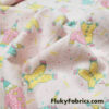 Clowns and Confetti on Pink 100% Cotton Flannel Fabric