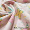 Clowns and Confetti on Pink 100% Cotton Flannel Fabric