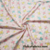 Clowns and Confetti on Pink 100% Cotton Flannel Fabric