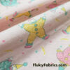 Clowns and Confetti on Pink 100% Cotton Flannel Fabric