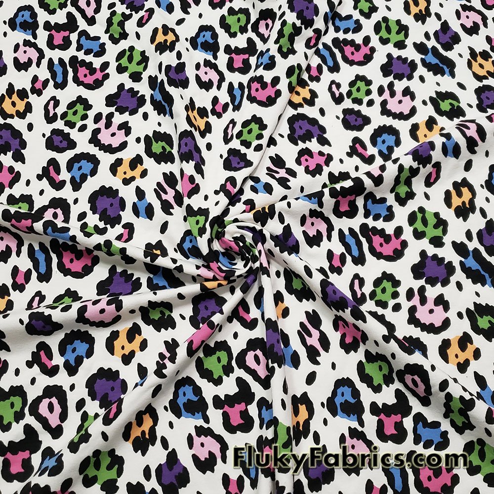 Cotton Spandex Ribbed leopard pattern fabric – THE INNK FABRIC