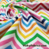 Colorful Zig-Zag Chevron Print on Lightweight Cotton Spandex Jersey Fabric