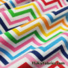 Colorful Zig-Zag Chevron Print on Lightweight Cotton Spandex Jersey Fabric