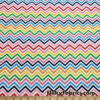 Colorful Zig-Zag Chevron Print on Lightweight Cotton Spandex Jersey Fabric by the yard at flukyfabrics.com