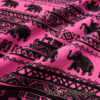 Good Luck Elephants Print on Hot Pink Lightweight Cotton Spandex Jersey Fabric