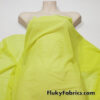 Pale Fluorescent Yellow Solid Power Mesh Nylon Spandex Fabric