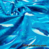 Whales and Marine Life in Shades of Blue Swimsuit Fabric