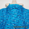 Whales and Marine Life in Shades of Blue Swimsuit Fabric