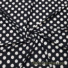 Big White Polka Dots on Black Nylon Spandex Bathing Suit Fabric