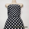 Big White Polka Dots on Black Nylon Spandex Bathing Suit Fabric