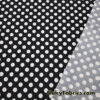 Big White Polka Dots on Black Nylon Spandex Bathing Suit Fabric