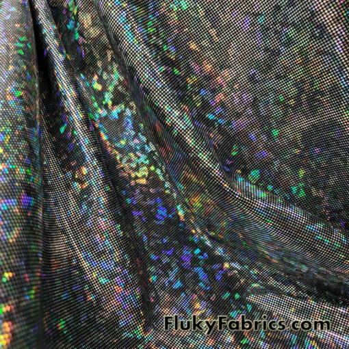 Broken Glass Iridescent Suncatcher Style Metallic Spandex Fabric