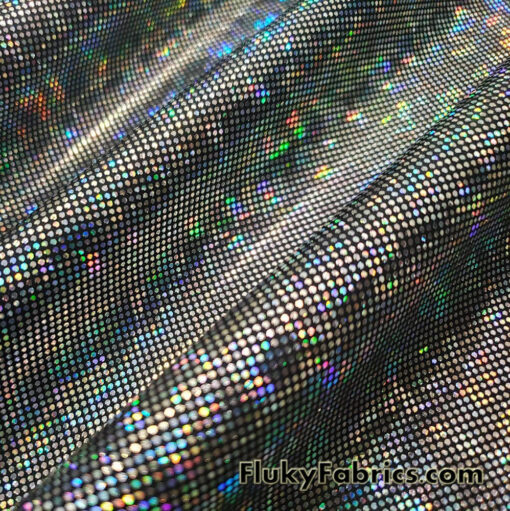 Broken Glass Iridescent Suncatcher Style Metallic Spandex Fabric