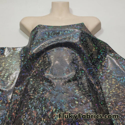 Broken Glass Iridescent Suncatcher Style Metallic Spandex Fabric