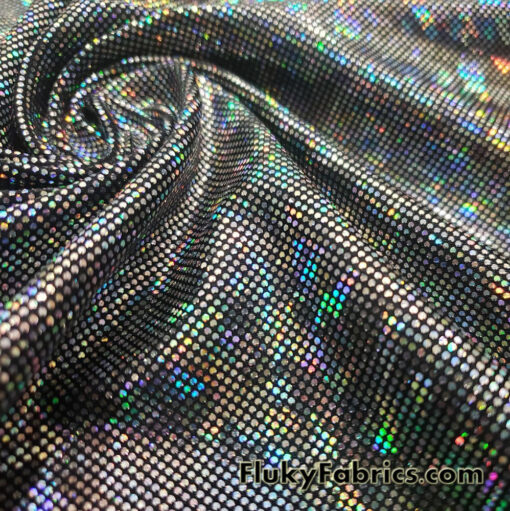 Broken Glass Iridescent Suncatcher Style Metallic Spandex Fabric