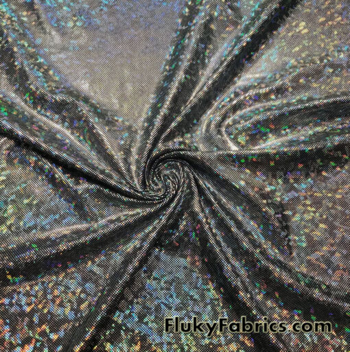 Broken Glass Iridescent Suncatcher Style Metallic Spandex Fabric