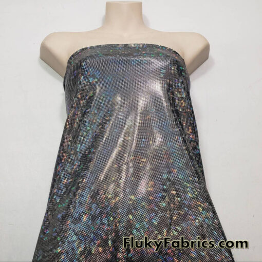 Broken Glass Iridescent Suncatcher Style Metallic Spandex Fabric