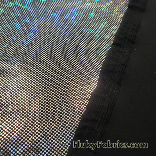 Broken Glass Iridescent Suncatcher Style Metallic Spandex Fabric