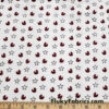Burgundy Ducklings and Stars Print French Terry 100% Cotton Fabric