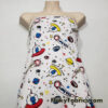 Far Out Aliens in Space Print on White Cotton Jersey Fabric