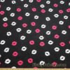 Lips Print on Slub Jersey Knit Fabric at flukyfabrics.com