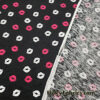 Lips Print on Slub Jersey Knit Fabric