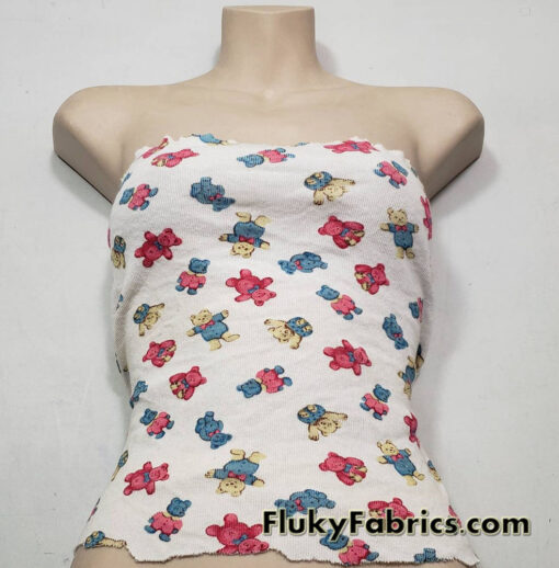 Vintage Bears on Off White Rib