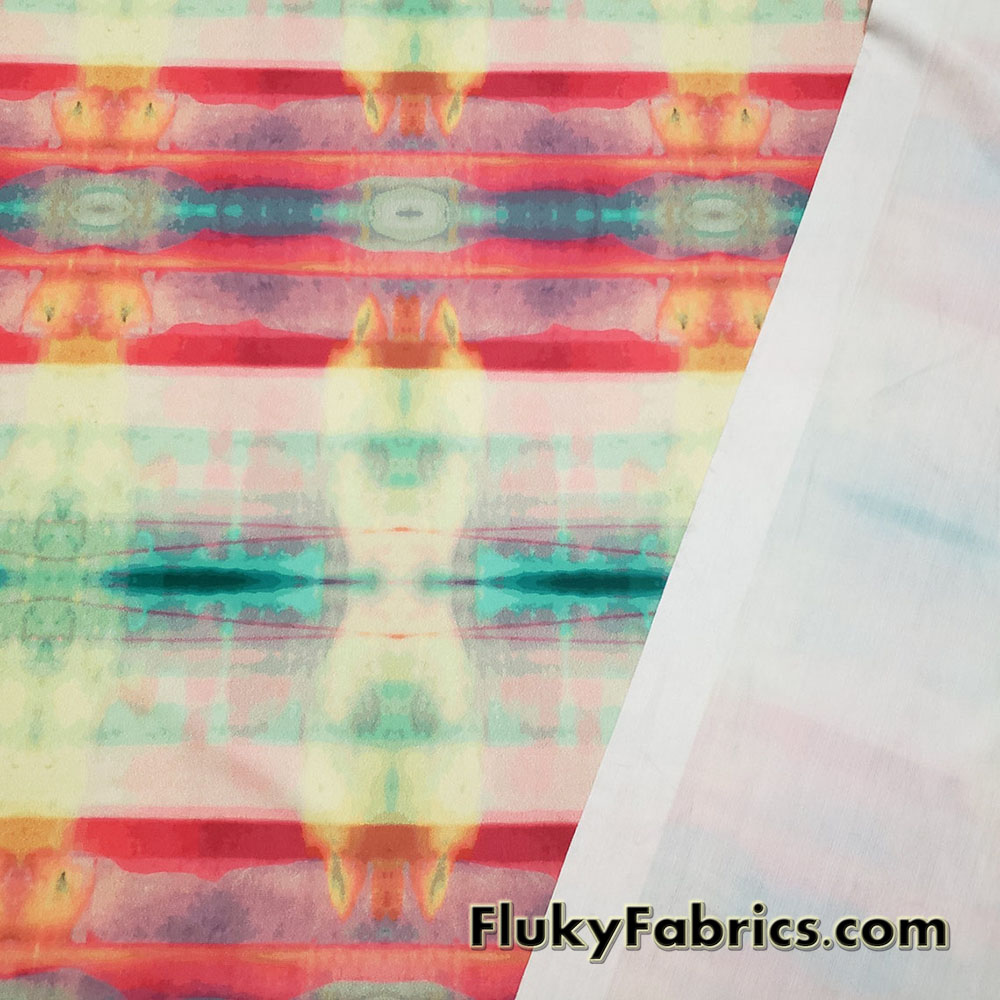 Acid Trip Tie Dye Abstract Print Swimsuit Spandex Fabric