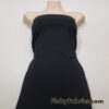 Black Solid High Quality Recycled Poly Spandex Fabric Half Yards