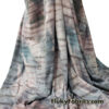 Blush Pink, Blue, and Gray Tie Dye Stretch Fabric – Abstract Distressed Design