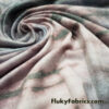 Blush Pink, Blue, and Gray Tie Dye Stretch Fabric – Abstract Distressed Design