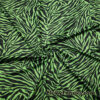 Green and Black Animal Print Poly Spandex Fabric