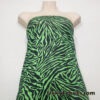 Green and Black Animal Print Poly Spandex Fabric