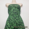 Green and Black Animal Print Poly Spandex Fabric