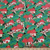 Ladybug Mushroom Village Print Interlock Cotton Knit Fabric by the Yard at flukyfabrics.com