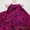 Hot Pink and Black Zebra Style Animal Print Poly Spandex Fabric
