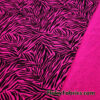 Hot Pink and Black Zebra Style Animal Print Poly Spandex Fabric