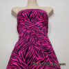 Hot Pink and Black Zebra Style Animal Print Poly Spandex Fabric