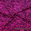 Hot Pink and Black Zebra Style Animal Print Poly Spandex Fabric