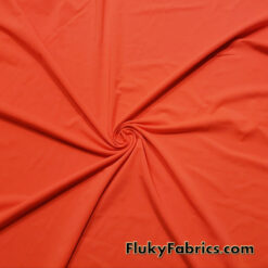 Neon/Bright Orange Color Solid Matte Nylon Spandex Fabric