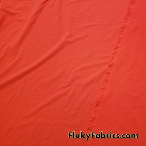 Neon/Bright Orange Color Solid Matte Nylon Spandex Fabric
