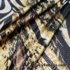 Abstract Snake Animal Print with Clear Foil Lightweight Poly Spandex Venezia Fabric