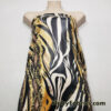 Abstract Snake Animal Print with Clear Foil Lightweight Poly Spandex Venezia Fabric