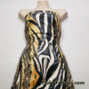 Abstract Snake Animal Print with Clear Foil Lightweight Poly Spandex Venezia Fabric