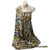 Abstract Snake Animal Print with Clear Foil Lightweight Poly Spandex Venezia Fabric